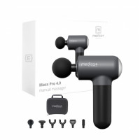 Перкуссионный массажер для тела и мышц Medica+ MassHand Pro 4.0 Black