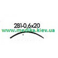 2В1 0,6 х 20 Голка хірургічна вигнута 2/8 окружності.