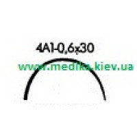4А1 0,6 х 30 Голка хірургічна вигнута 4/8 окружності.