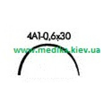 4А1 0,6 х 30 Голка хірургічна вигнута 4/8 окружності.