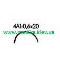 4А1 0,6 х 20 Голка хірургічна вигнута 4/8 окружності.