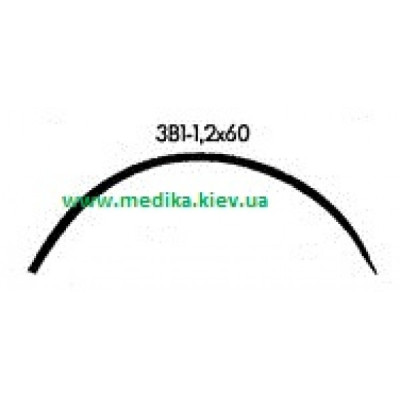 3В1 1,2 х 60 Голка хірургічна вигнута 3/8 окружності.