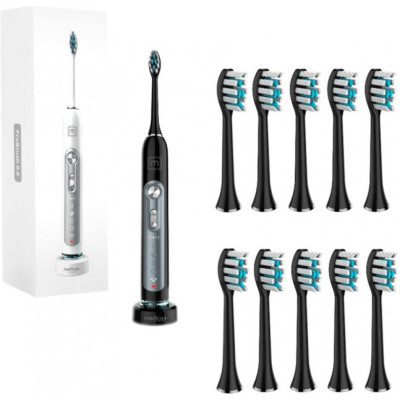 Ультразвуковая зубная щетка Medica+ PROBRUSH 9.0 black + насадки (10 шт)