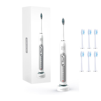 Ультразвуковая зубная щетка Medica+ PROBRUSH 9.0 white + насадки (6 шт)