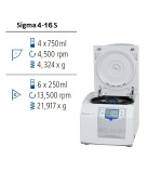 Лабораторная центрифуга Sigma 4-16S настольная универсальная без охлаждения