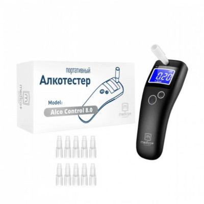 Алкотестер Medica+ Alco Control 8.0 + Комплект мундштуків 40шт.