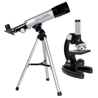 Микроскоп Optima Universer 300x-1200x + Телескоп 50/360 AZ в кейсе фото 2 