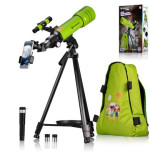 Телескоп Bresser Junior 70/400 Green з адаптером для смартфона + рюкзак (8850610B4K)