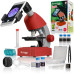 Микроскоп Bresser Junior 40x-640x Red с набором для опытов и адаптером для смартфона фото 1 
