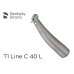 Наконечник Dentsply Sirona T1 LINE C 40 L, угловой, микромоторный - 1:1, титановый корпус, DLC-покрытия подшипников, светловод, кнопочная система зажимной фото 2