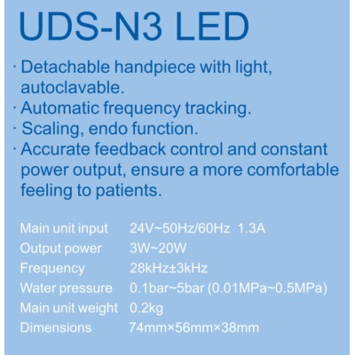 Скалер ультразвуковий UDS-N3 LED стоматологічний скелер для зубів Скалер ультразвуковий UDS-N3 LED стоматологічний скелер для зубів фотографія 5
