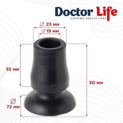 Гумовий наконечник для тростин Doctor Life 11332 Deluxe 19 мм Гумовий наконечник для тростин Doctor Life 11332 Deluxe 19 мм фотографія 4