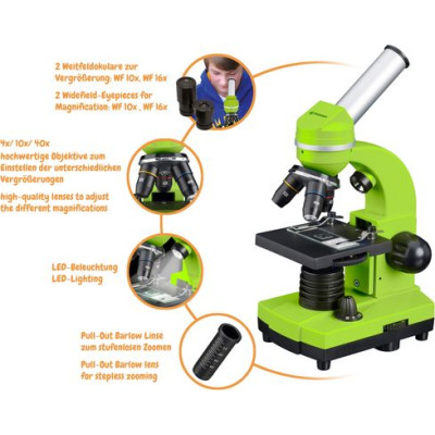 Мікроскоп Bresser Junior Biolux SEL 40x-1600x Green з адаптером для смартфона Мікроскоп Bresser Junior Biolux SEL 40x-1600x Green з адаптером для смартфона фотографія 8