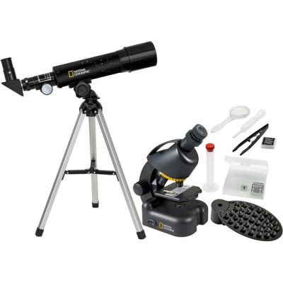 Микроскоп National Geographic Junior 40x-640x + Телескоп 50/360 с кейсом
